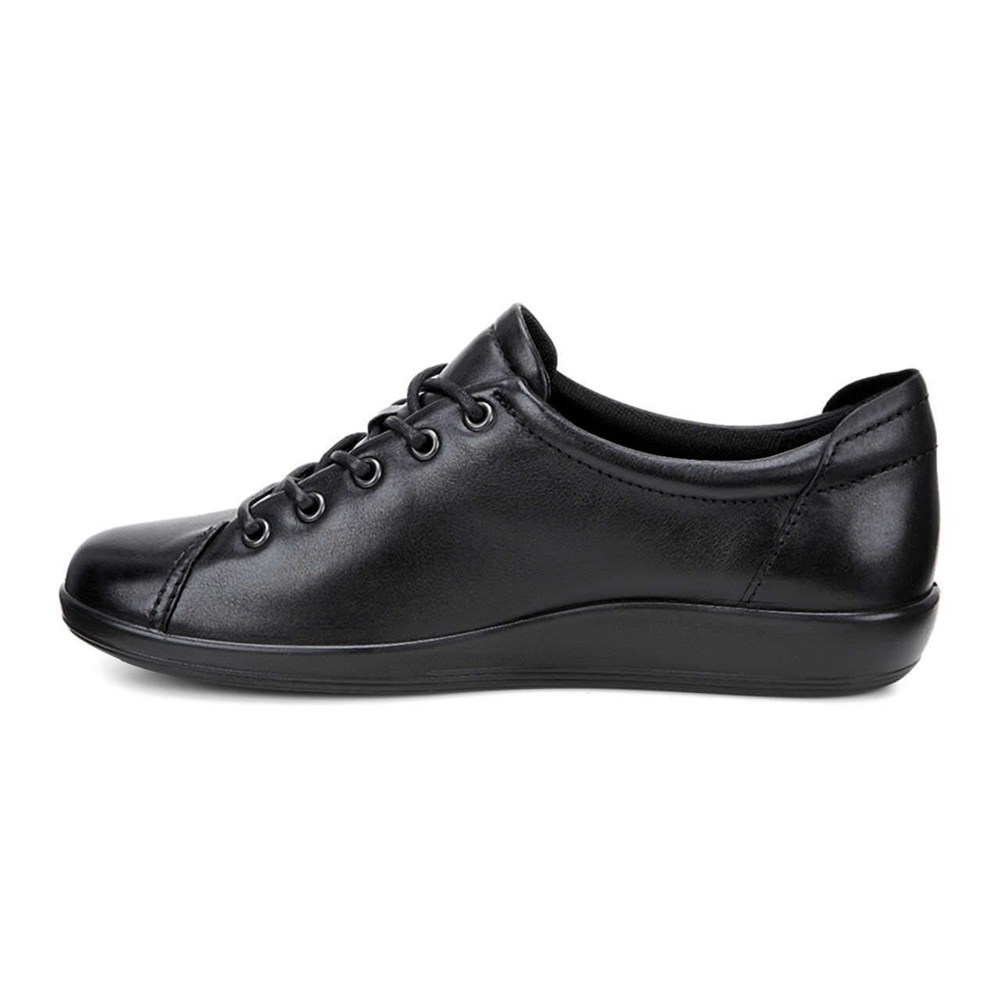 Tenis Mujer - ECCO Soft 2.0 Tie - Negros - VMH513807